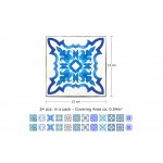 Csempe matrica - Mediterranean Skye Classic Blue Mosaic - 24 drb - 15x15 cm